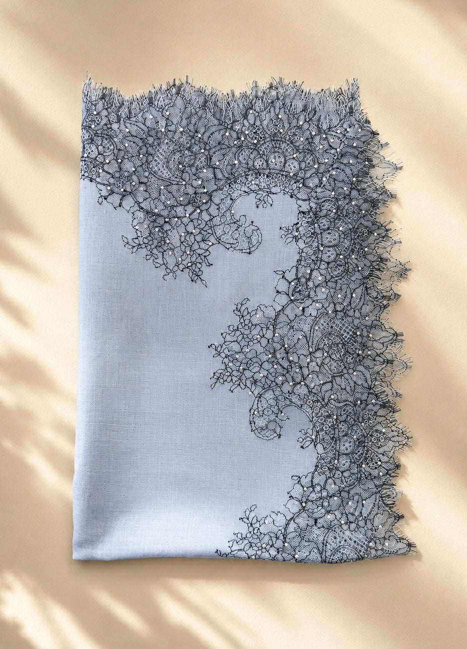 Sciarpa Dusky Lace con Perline